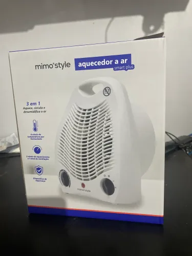 Aquecedor de Ambiente Portátil a Ar Ventilador Quente Branco 3 em 1 2000W  - Mimo Style