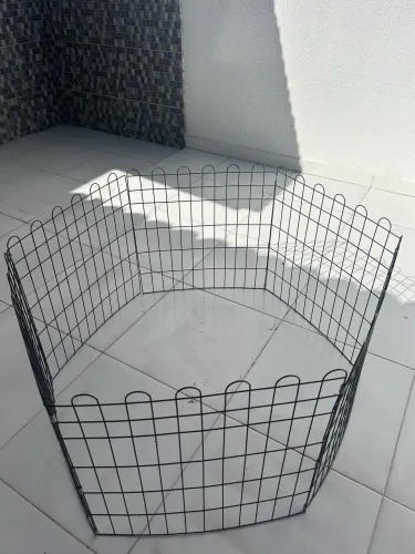 Cercadinho metal pet dobrável 53cm