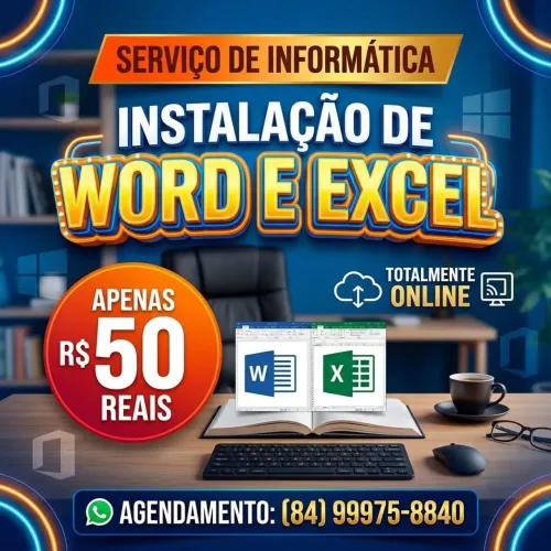 INSTALAÇÃO EXCEL, ETC