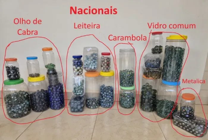 Bolinha de Gude Fubeca Burica Burquinha - Coleção nacional
