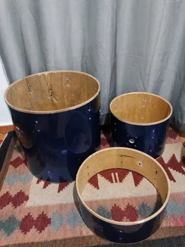 Cascos de Bateria com Aros - Caixa, Tom e Surdo