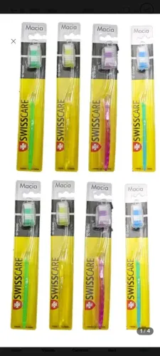 Escova de dente SwissCare 1 unidade. Macia, cor sortida. Acompanha capinha de proteção 
