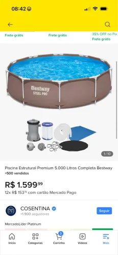 Piscina 5mil litros - com bomba e filtro