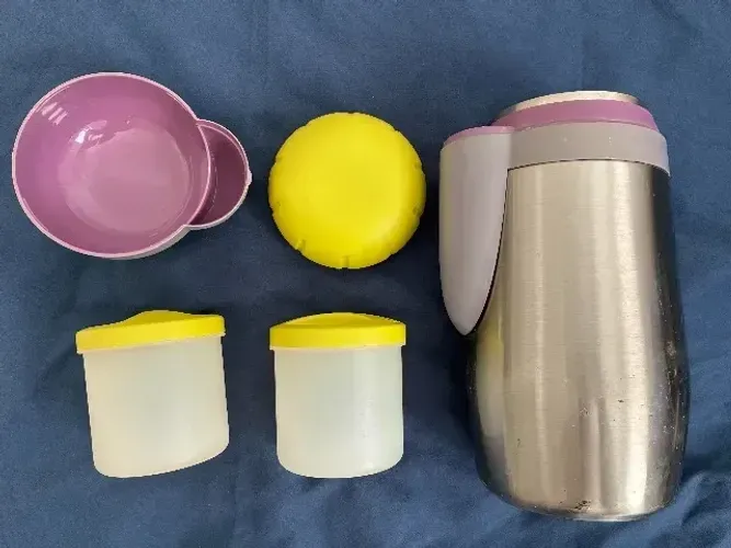 Vendo recipiente térnico Chicco com todos esses itens