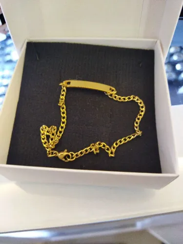 Personalizado em aço pulseira, colar e chaveiro