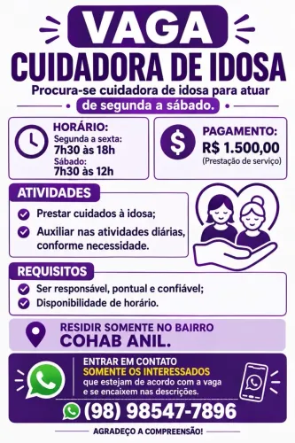 CUIDADORA DE IDOSA
