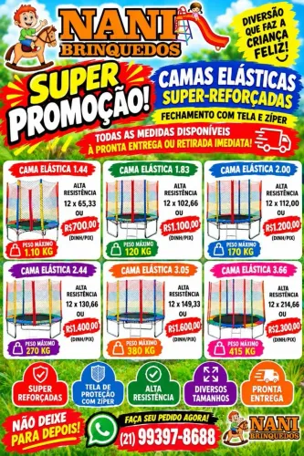 CAMA ELASTICAS NACIONAL OU IMPORTADAS , BRINQUEDOS DIVERSOS