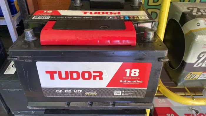 Bateria Tudor 75 amperes Seminova Caixa alta