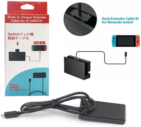 Cabo Extensor Extensão Dock USB Tipo C Para Nintendo Switch V1 V2 OLED