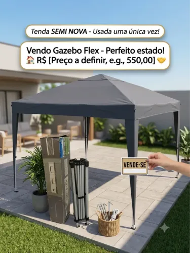 Venda de tenda R$550 + caixa de gelo R$75