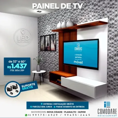 Painel de TV com LED 32 a 60 Polegadas R$ 1.437