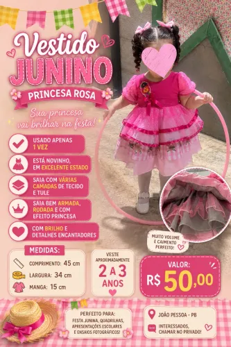 Vestido junino princesa
