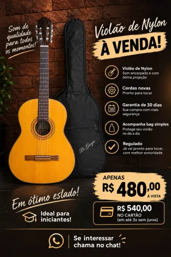 Violão Di Giorge (Regulado e cordas Novas)