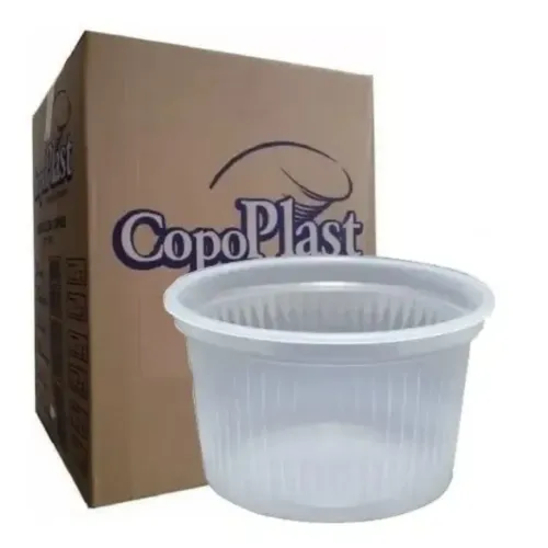 Potes Plásticos 200ml Sorvete Transparente CopoPlast 1000 Unidades
