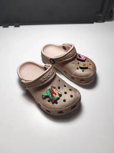 Crocs Infantil Original Classic Glitter Clog Rosa Tam 25 BR - C8 Menina