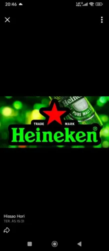  luminoso letreiro painel de led Heineken pequeno 40 cm por 20 