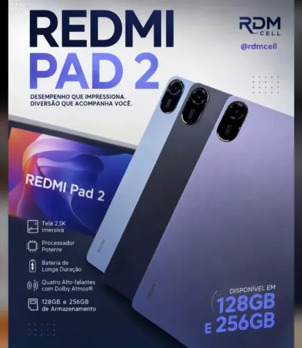 Tablet redmi pad 2 8 ram/256 cinza