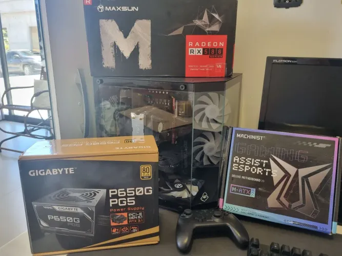 PC Gamer COMPLETO Roda Tudo + Monitor 22 + SSD 1.7TB + Fonte Gigabyte Gold