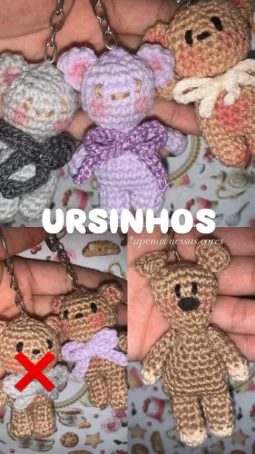 Chaveiros de crochê