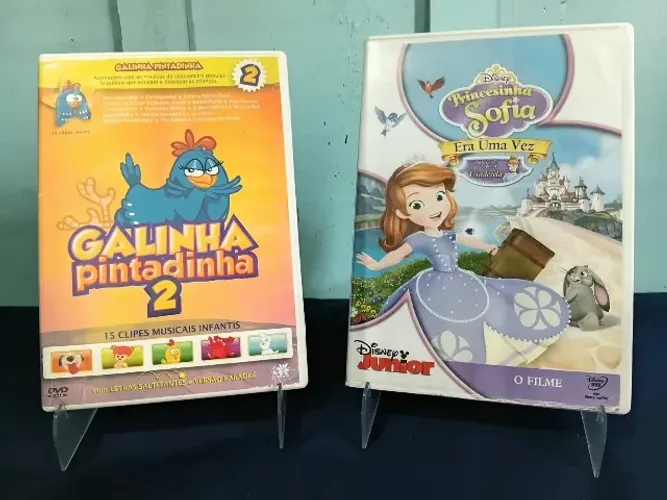 Lote 2 DVDs Infantis - "Galinha Pintadinha 2" e "Disney Princesinha Sofia: Era uma Vez"