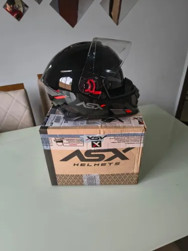 Capacete Moto Asx Eagle Sv Solid Brilho Preto
