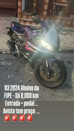 R3 2024 cor roxa original de fábrica , moto e nova ! Aceito rolo !