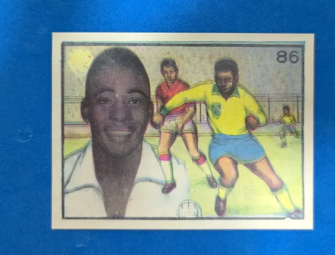Pelé figurinha do Álbum Coisas Nossas 1963 usada