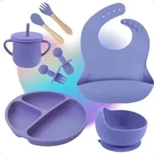 Kit refeição introdução alimentar/novo produto veio errado a cor era p menino veio lilás 