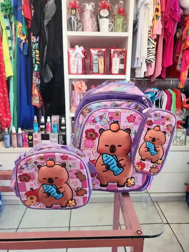 KIT 3 PEÇAS EM 3D CAPIVARA