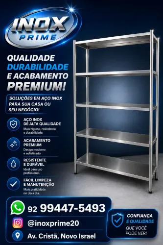 Estantes em inox sob medida 