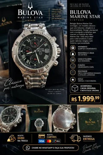 Relógio Bulova Marine Star Vintage