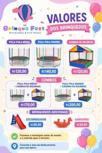 ALUGUEL DE BRINQUEDOS