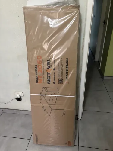 Escrivaninha Mesa Escritório em L, 2 Gavetas, 2 Nichos