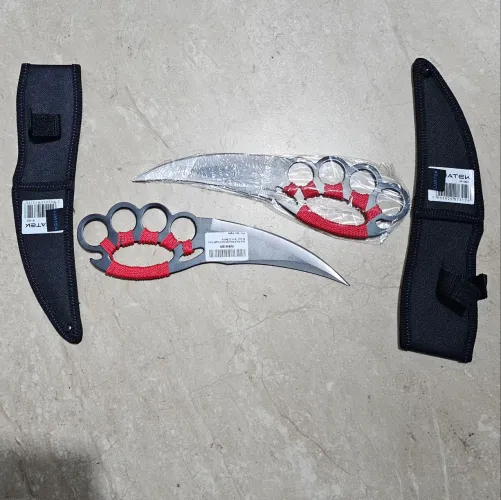 Faca de cozinha profissional com proteção para dedos, amolada e com bainha