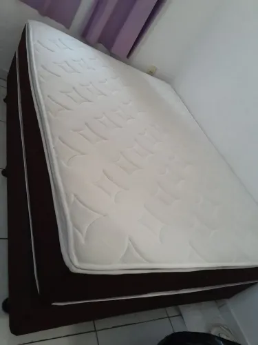 Cama Box Casal (Box + Colchão) Plumatex de Mola - Ensacada 53cm de Altura Turim<br>
