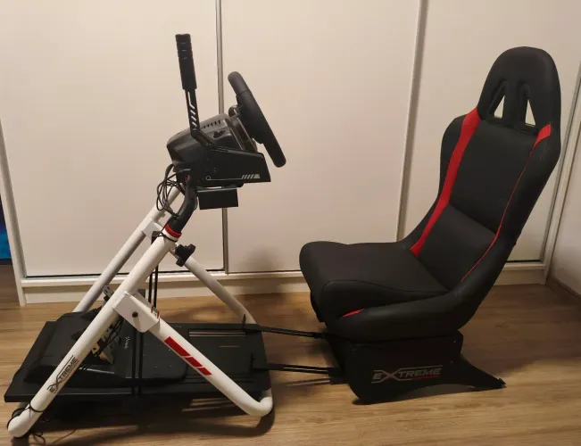 Cockpit Sim Racing Completo Logitech G920 + Banco Extreme + Câmbio + Freio de Mão