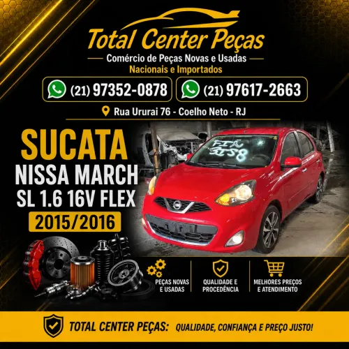 PEÇAS NISSAN MARCH 2015/2016 SUCATA