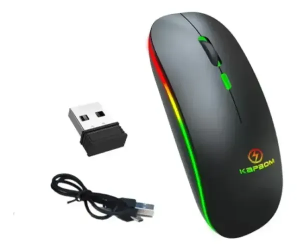 Mouse Sem Fio Recarregável RGB Kapbom KA-618
