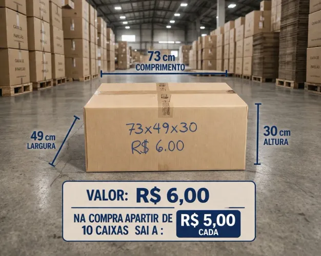 Caixa de papelao GG na oferta 