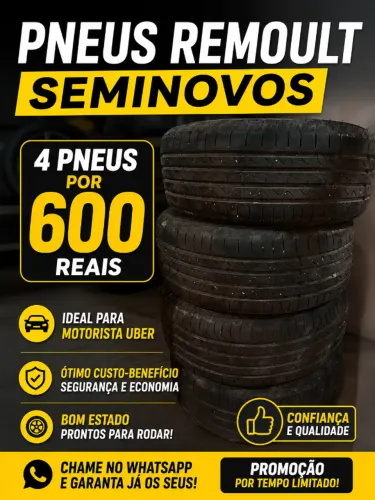 Kit pneus remold para uber - PNEUS 195 / 55 R16
