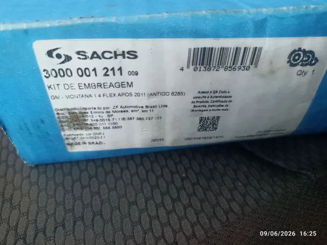 Kit de embreagem sachs novo lacrado original