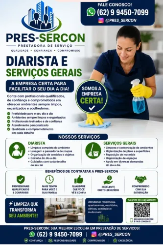 SERVIÇOS DE DIARISTA E SERVIÇOS GERAIS, 62/ *
