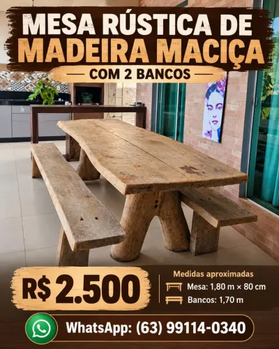 Mesa de Madeira maciça 