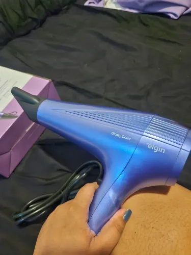 Secador de Cabelo Elgin Glossy Color 2000W Roxo - Novo<br>