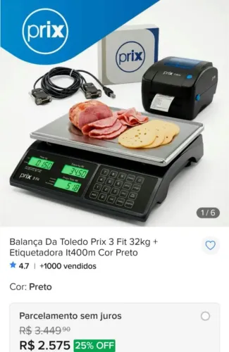 Balança Toledo Prix 3 + etiquetadora