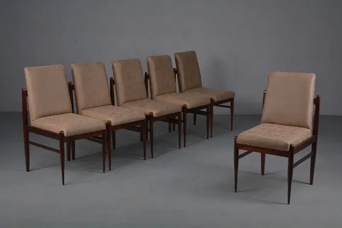 Set de 6 cadeiras de jantar - Design brasileiro vintage (anos 60/70)