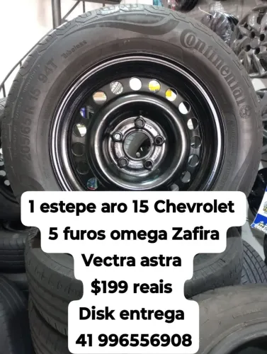 Estepe pronto Zafira Vectra astra omega roda 5 furos aro 15 . Disk entrega 