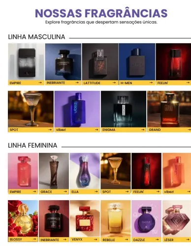 Perfumes e fragrâncias masculino e feminino