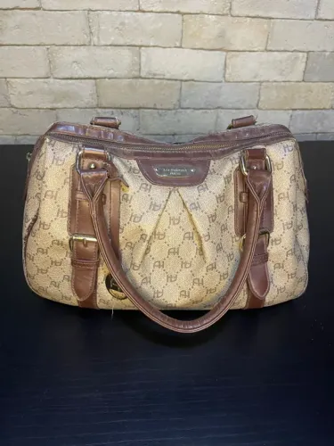 Bolsa Ana Hickmann Marrom Monograma Conservada Elegante