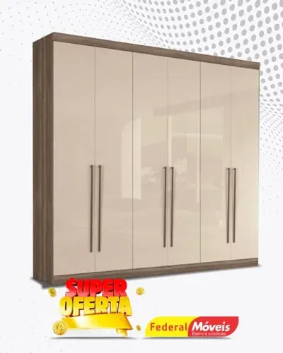 Guarda Roupa Casal 6 Portas 4 Gavetas Direto da Fabrica Fazemos Entrega